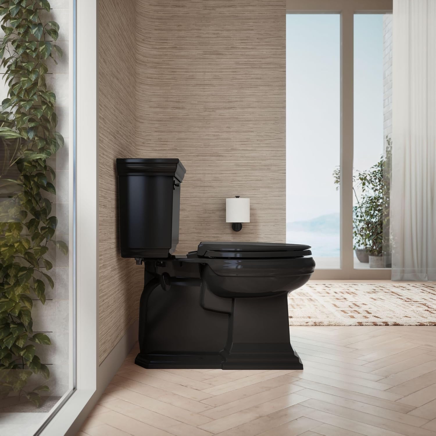 KOHLER CACHET® Nightlight Soft Close Toilet Seat Elongated, ReadyLatch®, Grip-Tight Hardware, Black