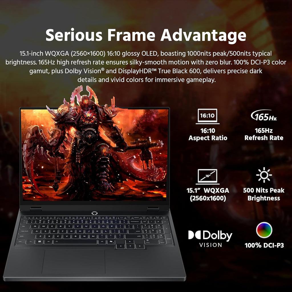 Lenovo Legion 5 15.1' WQXGA 165Hz OLED AI-Powered Gaming Laptop, AMD Ryzen 7 260, GeForce RTX 5060 GDDR7, 16GB DDR5, 1TB SSD, Backlit Keyboard, Wi-Fi, Win 11 Pro, Black, 1TB Docking Station Set