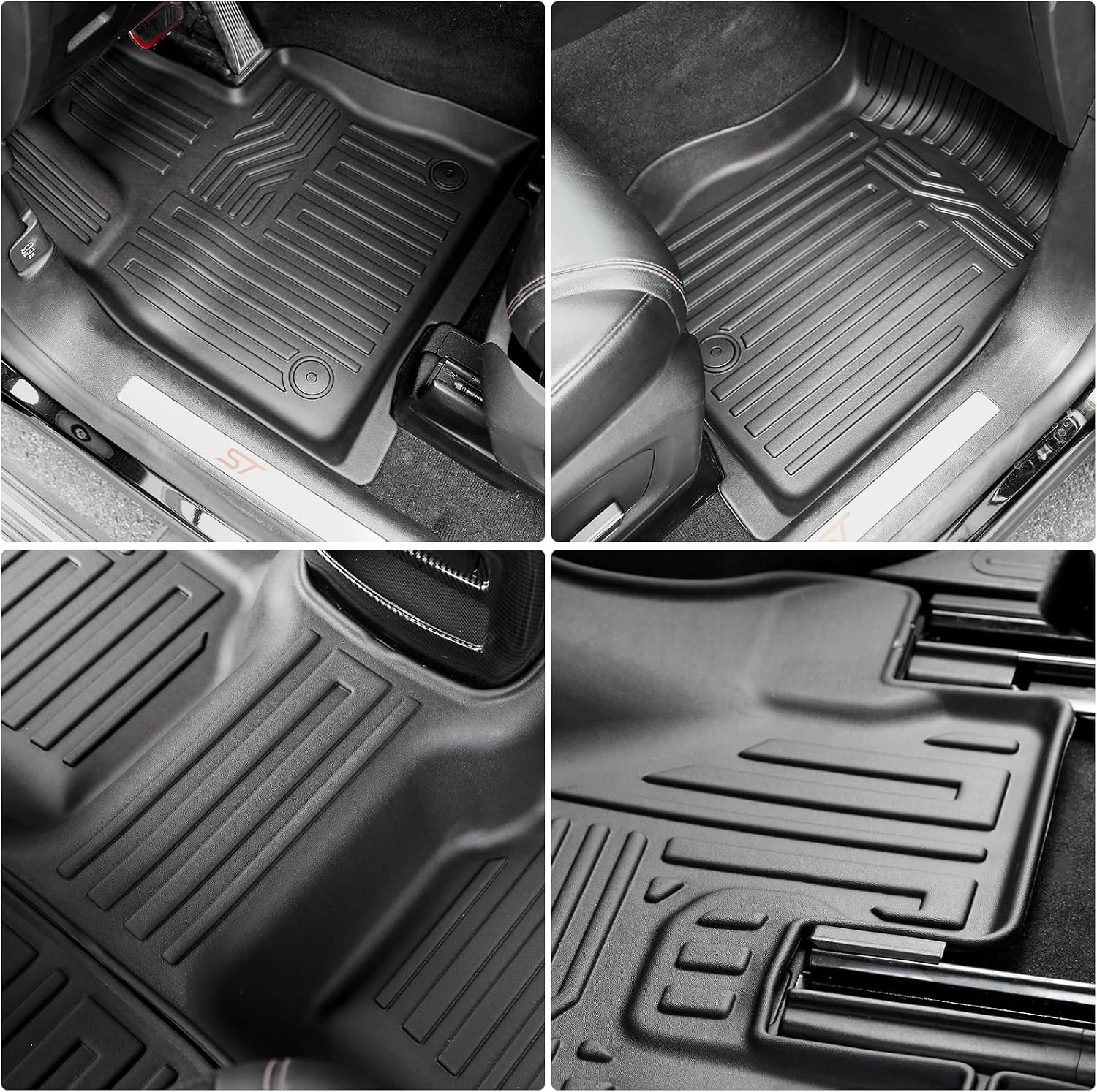 Floor Mats for 2020-2025 2026 Ford Explorer 7 seat Accessories, Cargo Mat with Backrest Mat All Weather TPE Waterproof for Ford Explorer 7 Passenger Bench Seat ST Accessories 2025 2024 2023