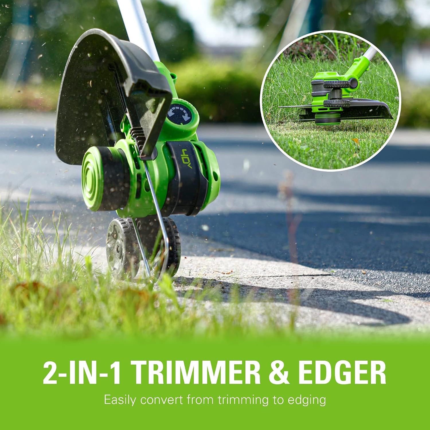 Greenworks 40V 20' Cordless Push Lawn Mower Bundle with Axial Leaf Blower(500 CFM / 120 MPH), 12' String Trimmer, 5Ah + 2Ah Batteries & Chargers