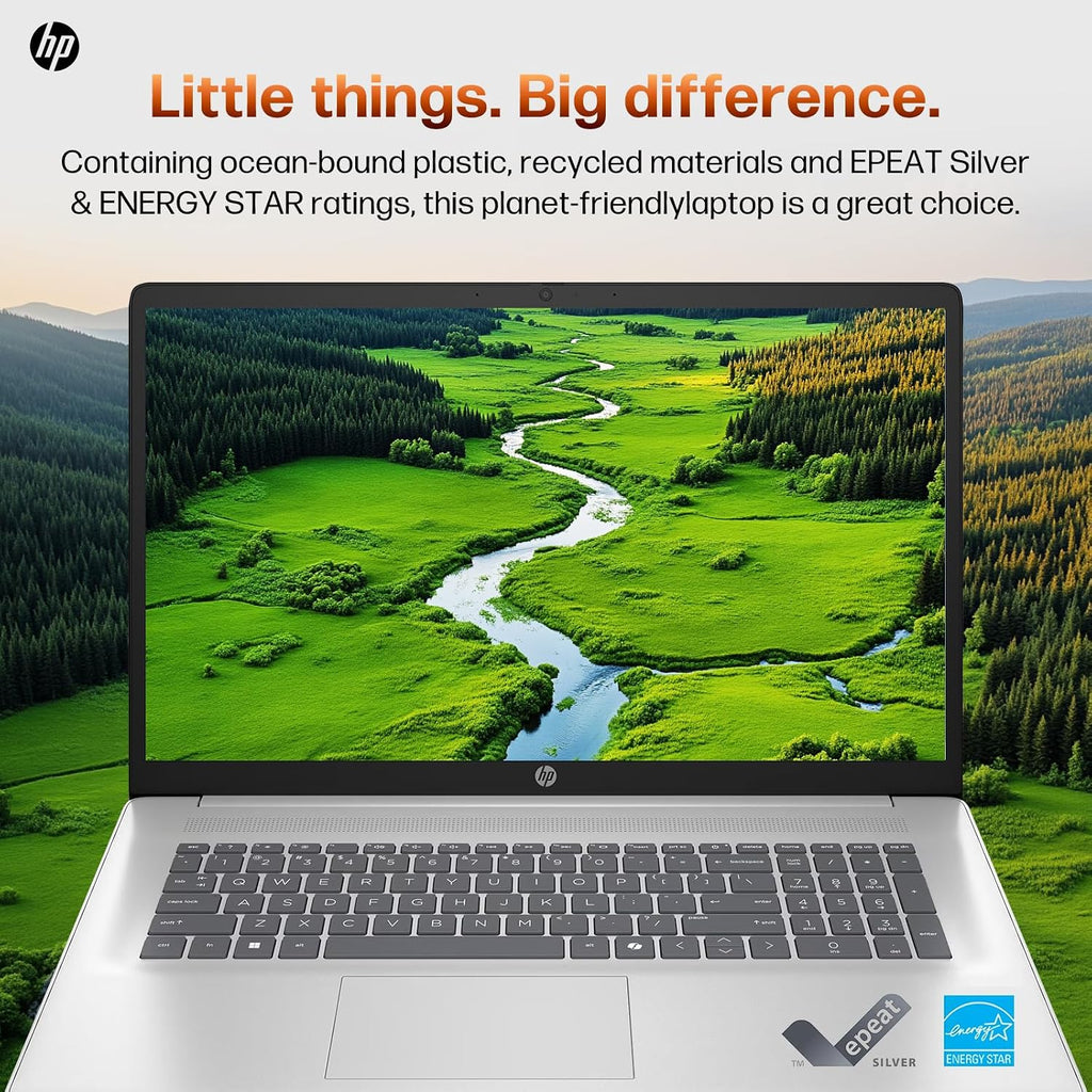 HP 2025 17 inch Laptop Computer, Intel 8-Core i3-N305, 17.3' HD+ Anti-Glare Display, 32GB RAM, 1TB SSD, Windows 11 Pro, Ai Copilot, Numeric keypad, HDMI, Wi-Fi 6, for Business Student, w/Accessories