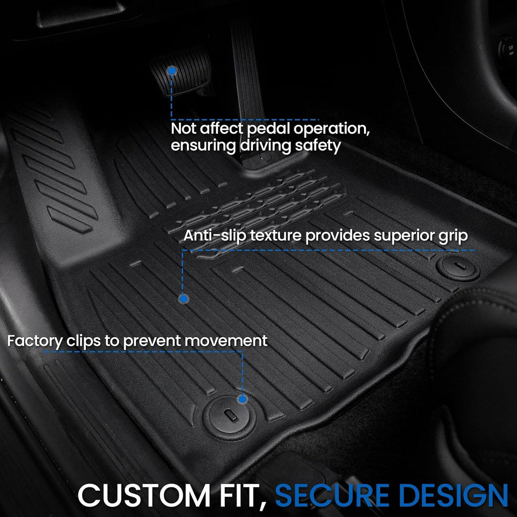 Floor Mats Set for 2026 Hyundai Palisade Hybrid 7/8 Seats (Not Fit Gas), All Weather TPE Backrest Mat Cargo Mat Floor Liner Accessories, Waterproof and Durable Car Mats