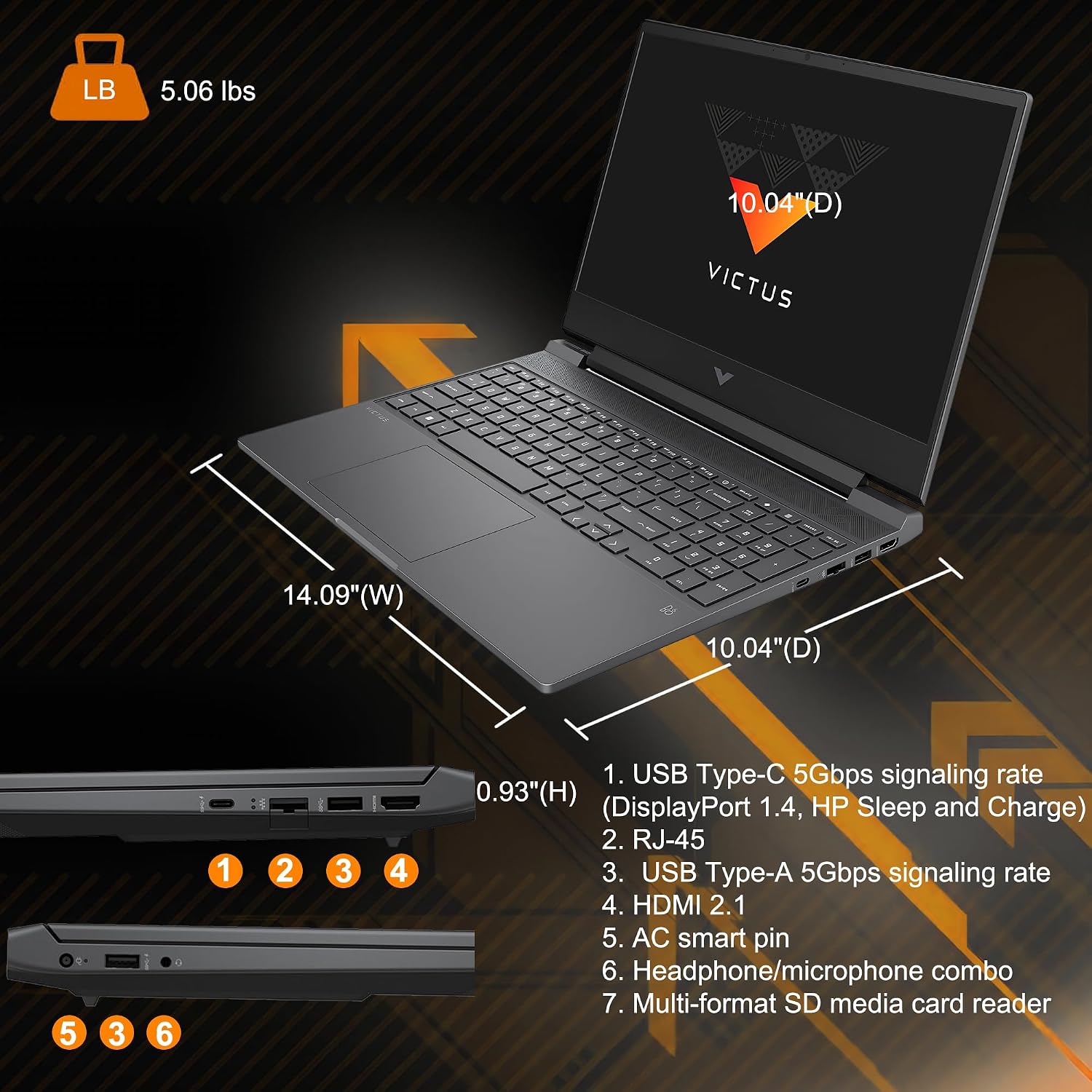 HP Victus 15 Gaming Laptop 15.6' FHD IPS 144Hz Intel 8-core i5-13420H (>i7-12650H) 16GB DDR4 2TB SSD GeForce RTX 3050 Backlit USB-C DTS:X Ultra Wi-Fi6 Win11Pro ICP Hub