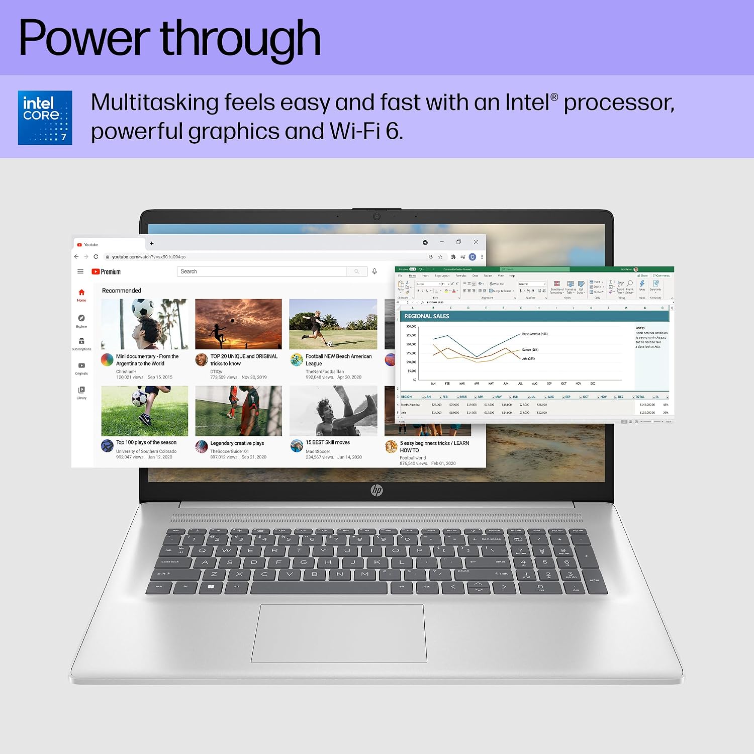 HP 17 inch Laptop, 17.3' HD+ Touchscreen Display, Microsoft Office Lifetime License & Windows 11 Pro, Core 7-150U Processor, 64 GB DDR4 RAM, 2 TB SSD, Intel Graphics, Backlit Keyboard, Wi-Fi 6