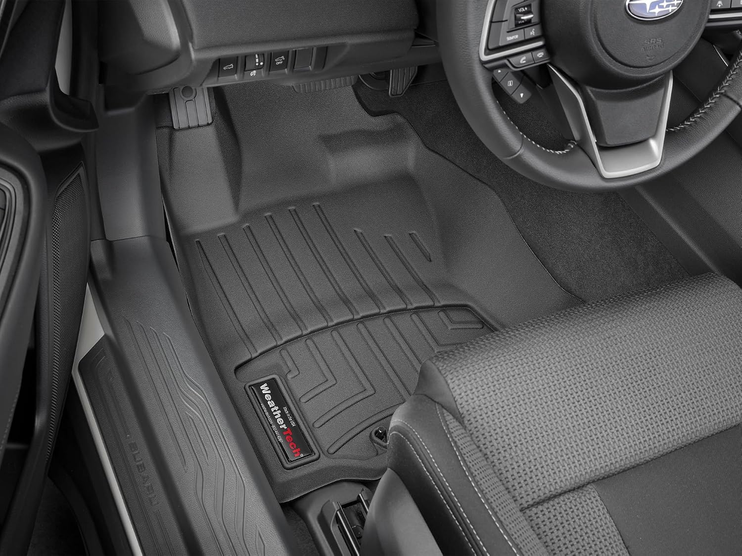 WeatherTech Custom Fit FloorLiners for Subaru Outback, Legacy, 1st Row (4415831), Black