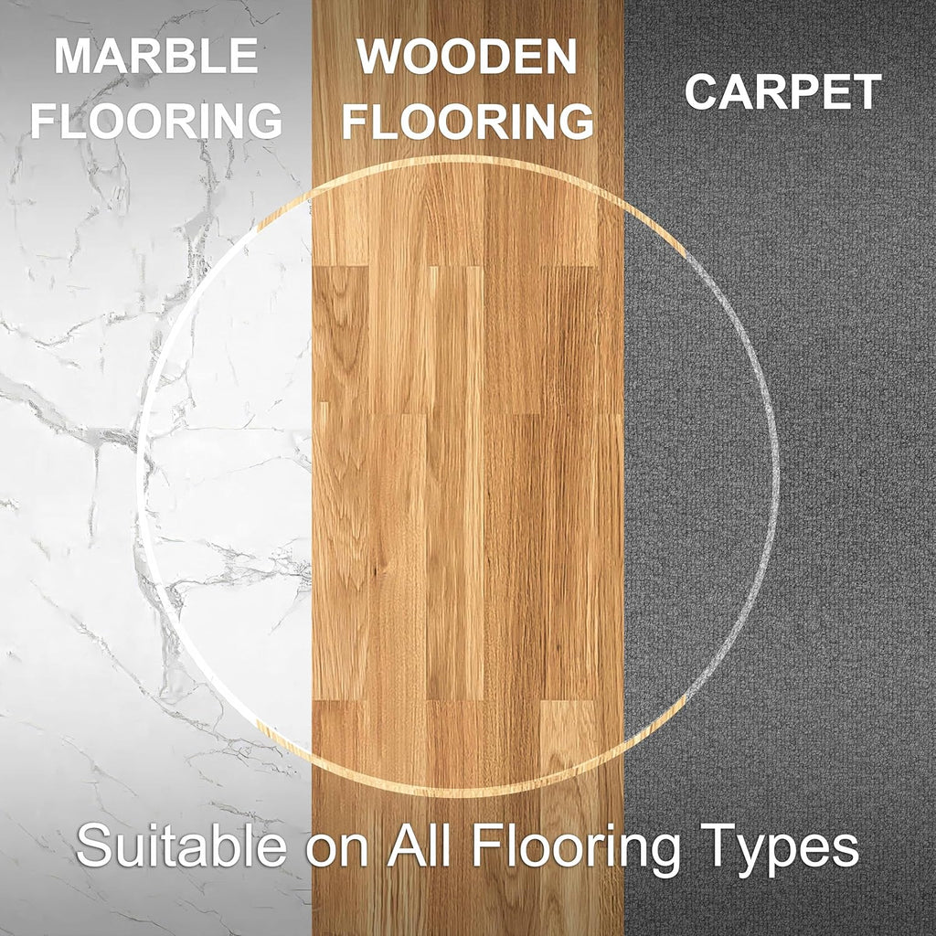 MESAILUP Beveled Edge 36' Round Office Chair Mat for Carpet or Hardwood Floor Crystal Clear, 36' x 36' for a Smooth Glide and Easy Roll On/Off, Heavy Duty and Non-Slip Floor Ultimate Clear Chair Mat
