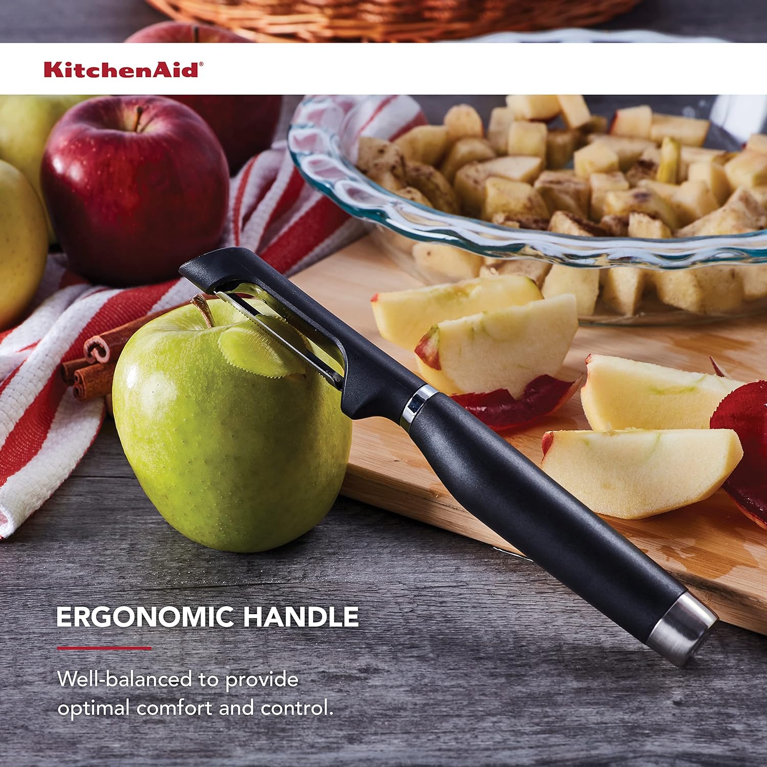 KitchenAid Classic Euro Peeler, 8.6 inches, Black (Pack of 12)
