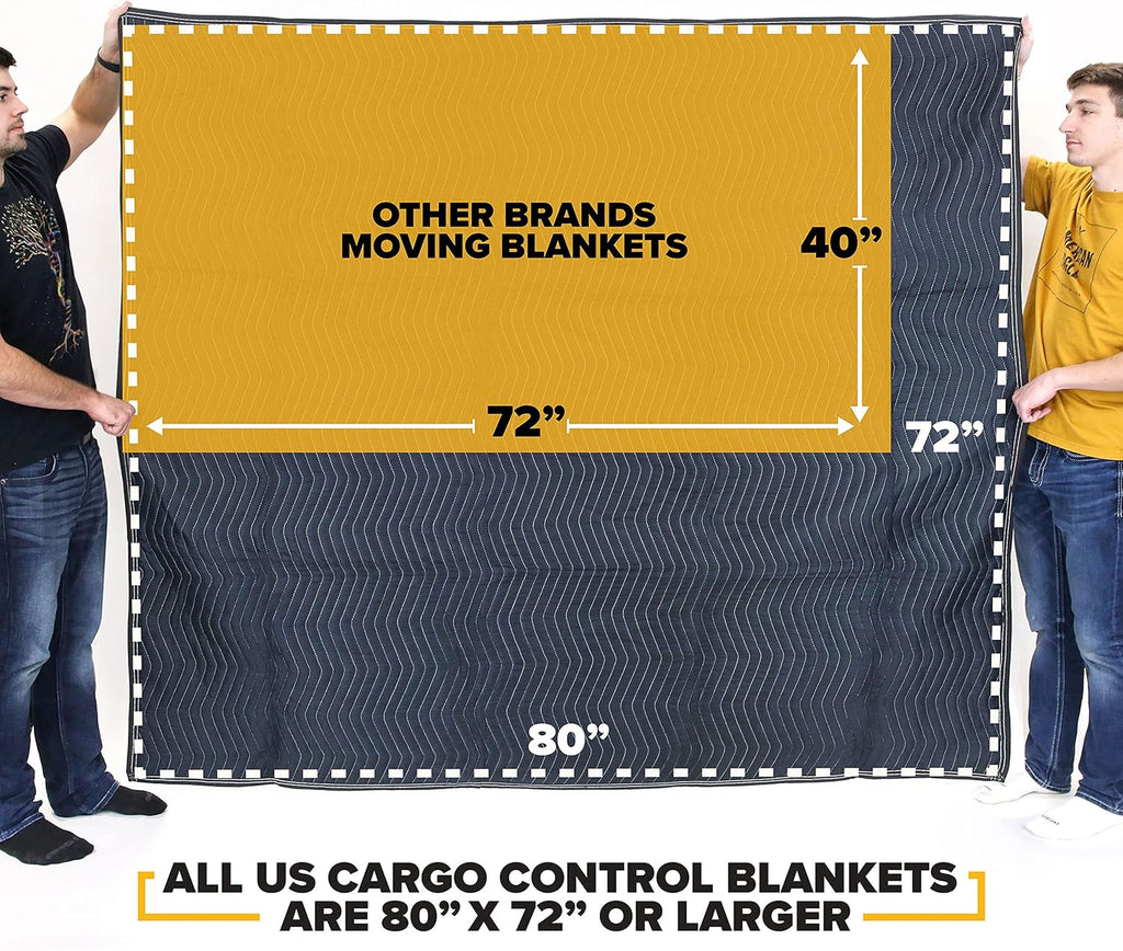 US Cargo Control 65 lb/dozen, 80'x72' Large Heavy Duty Moving Blanket, MBCAMO Camo, 4-pack