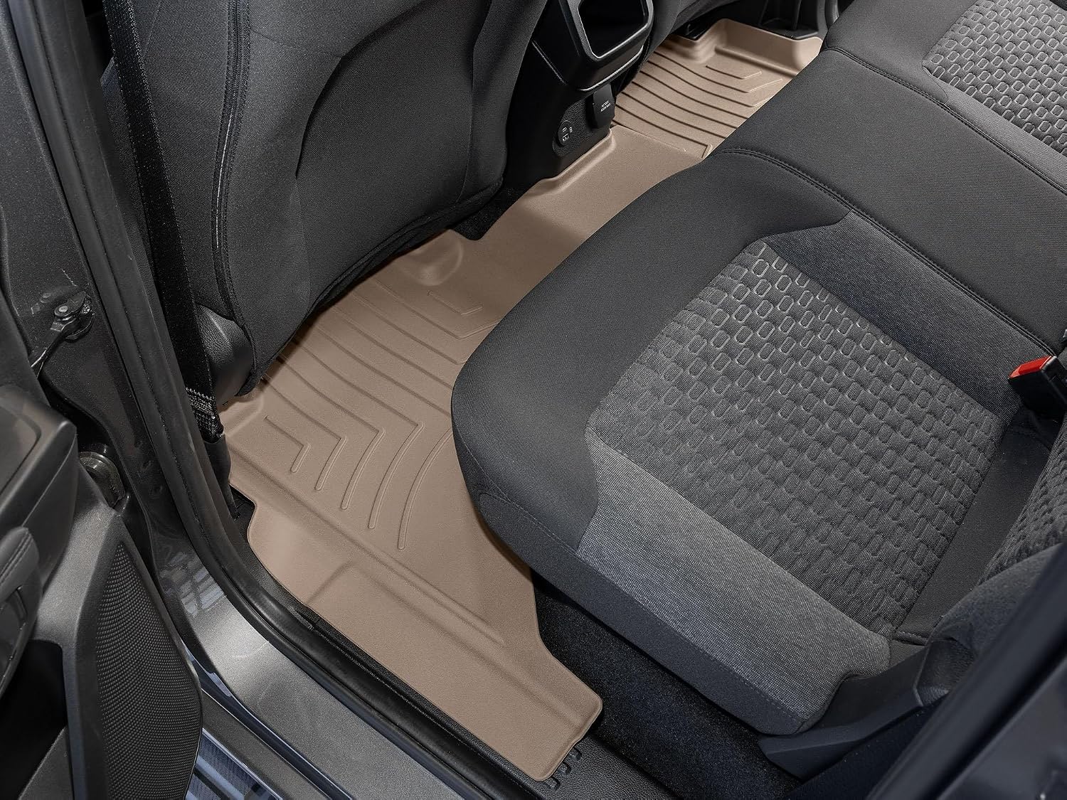 WeatherTech FloorLiner HP Custom Fit Floor Mats for Ford Ranger, Ranger Raptor 2nd Row (4518492IM), Tan