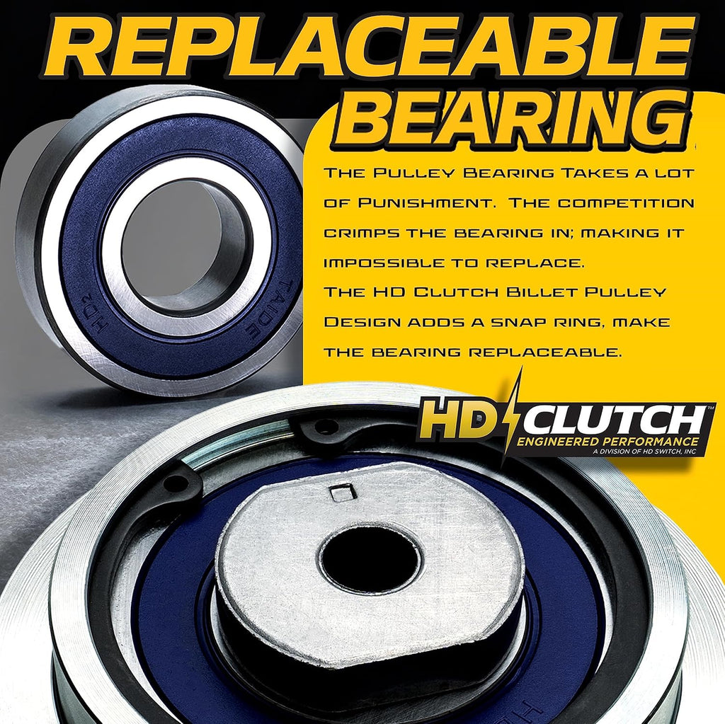 HD Switch GT3.5-VP03 HiTorque 300ftlb (OEM 250) Billet Pulley Electric PTO Clutch Replaces Ogura GT3.5-VP03 w/Replaceable Wire Harness 1.125' Crankshaft 6.45' Pulley Lawn Mower