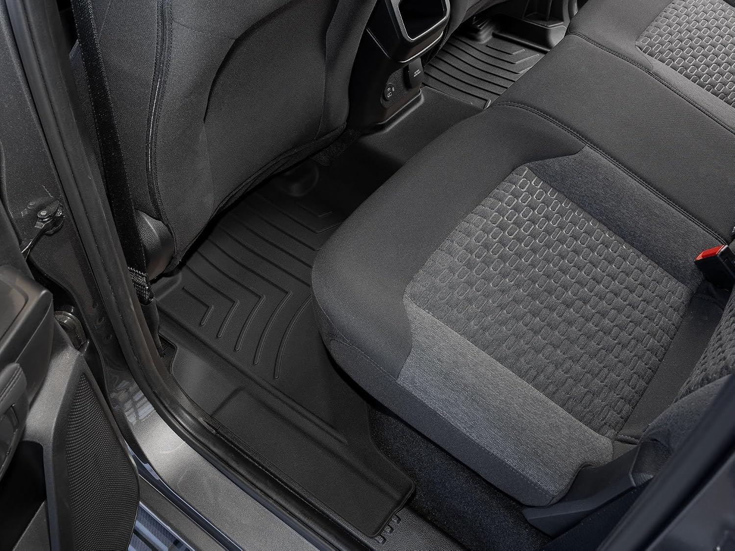 WeatherTech FloorLiner HP Custom Fit Floor Mats for Ford Ranger, Ranger Raptor 2nd Row (4418492IM), Black