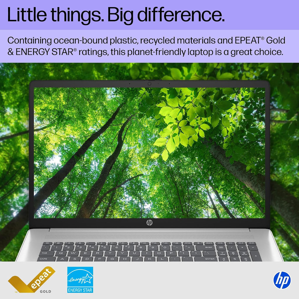 HP 17.3' 2025 Touchscreen Laptop, HD+ Anti-Glare Display, AMD Ryzen 5 7430U, AMD Radeon Graphics, 16 GB RAM, 1 TB SSD, Copilot-AI, Wi-Fi 6, Windows 11 Pro, for Business & Student, w/Accessories