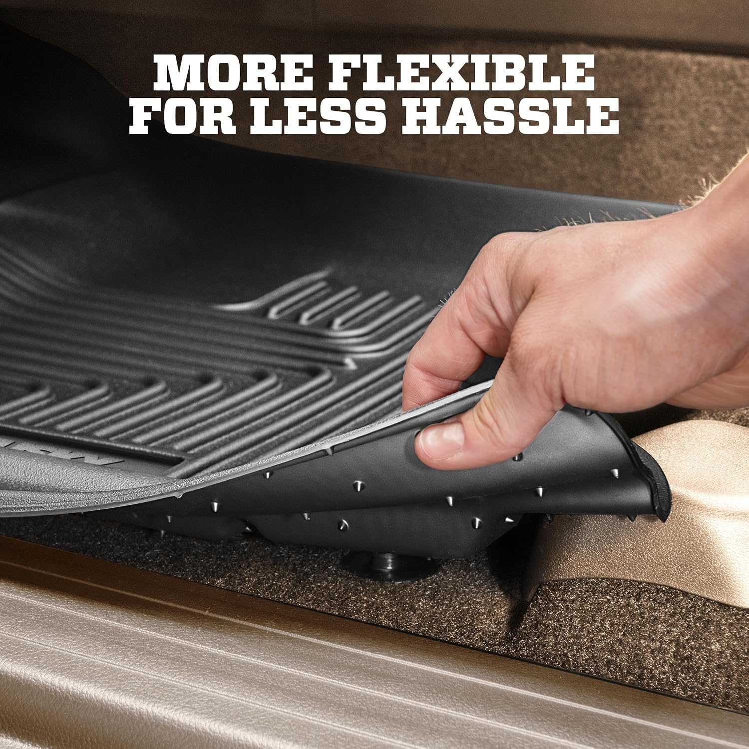 Husky Liners Weatherbeater Floor Mats | Fits 2019-2024 Kia Forte | Front & 2nd Row, 3-pc Black - 95261