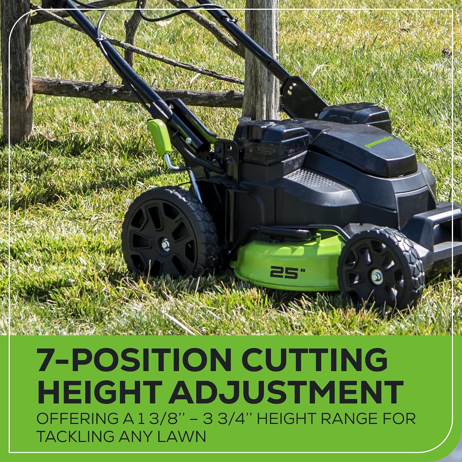 Greenworks 82V Bundle - 25' Brushless (Self-Propelled) Cordless Lawn Mower, (2) 4.0Ah Batteries and Dual Port Rapid Charger + Bonus 4.0Ah Battery (Bonus Battery)