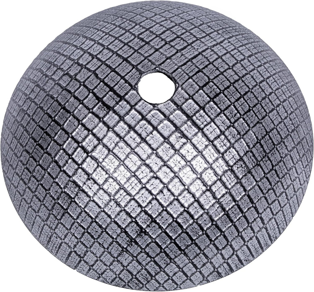 Eden Bath Silver & Black Squares Round Glass Sink Bowl Bathroom Vessel Sink for Vanity Top