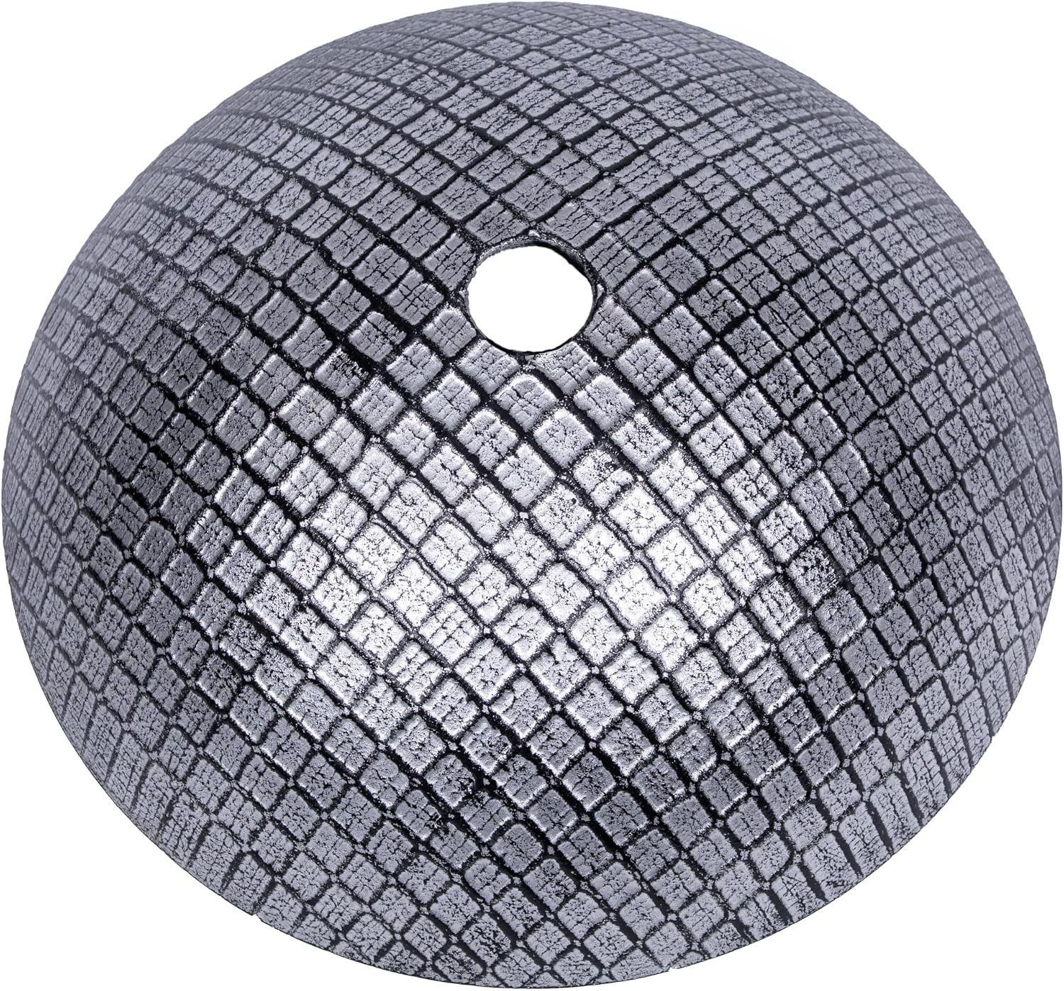 Eden Bath Silver & Black Squares Round Glass Sink Bowl Bathroom Vessel Sink for Vanity Top