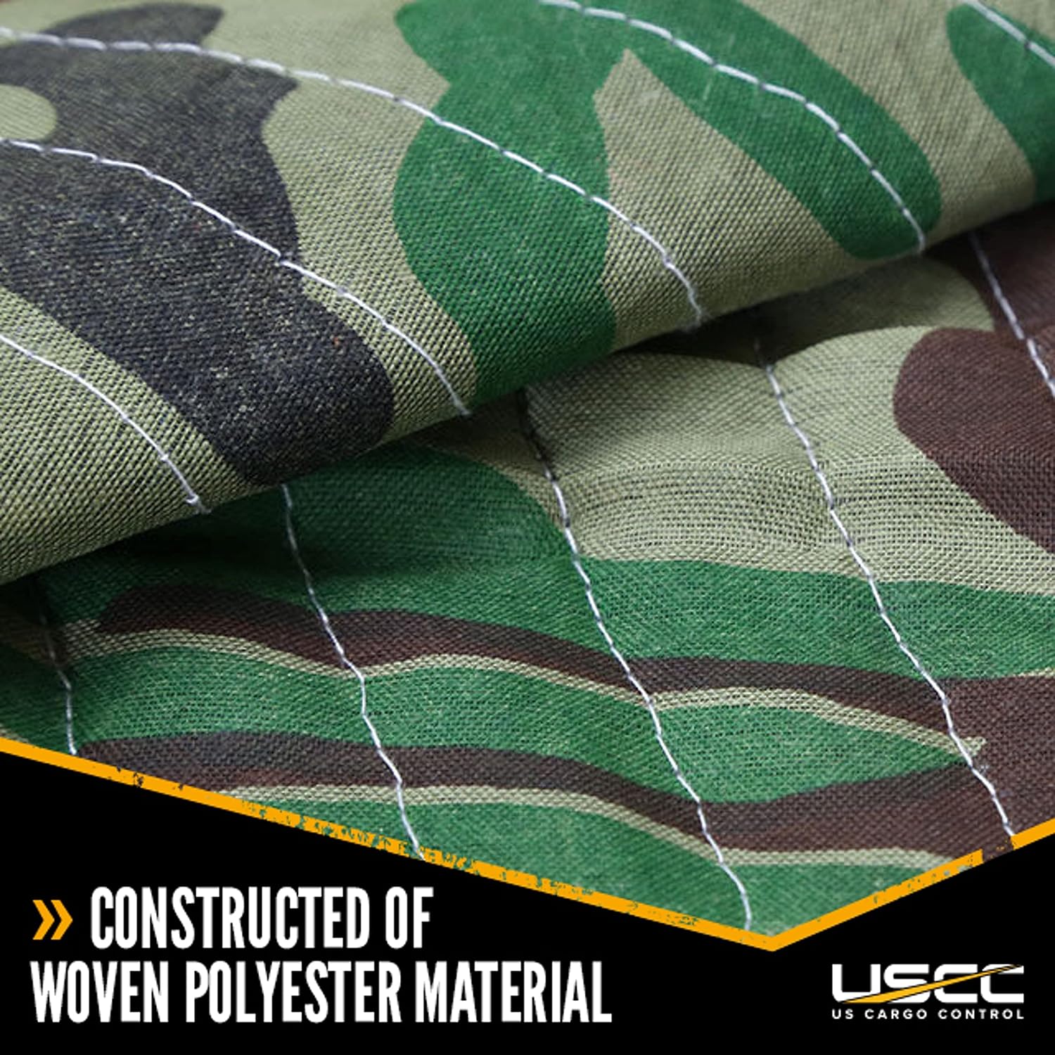 US Cargo Control 65 lb/dozen, 80'x72' Large Heavy Duty Moving Blanket, MBCAMO Camo, 4-pack
