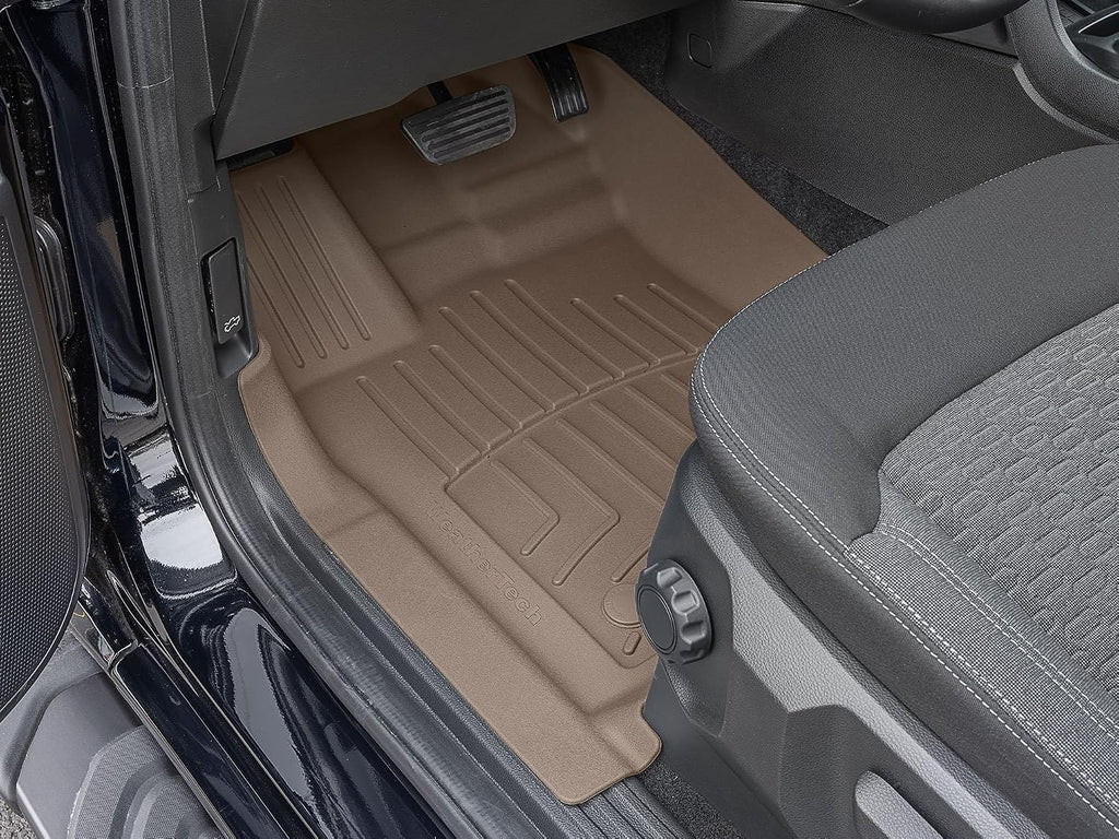WeatherTech FloorLiner HP Custom Fit Floor Mats for Ford Ranger, Ranger Raptor 1st Row (4518491IM), Tan