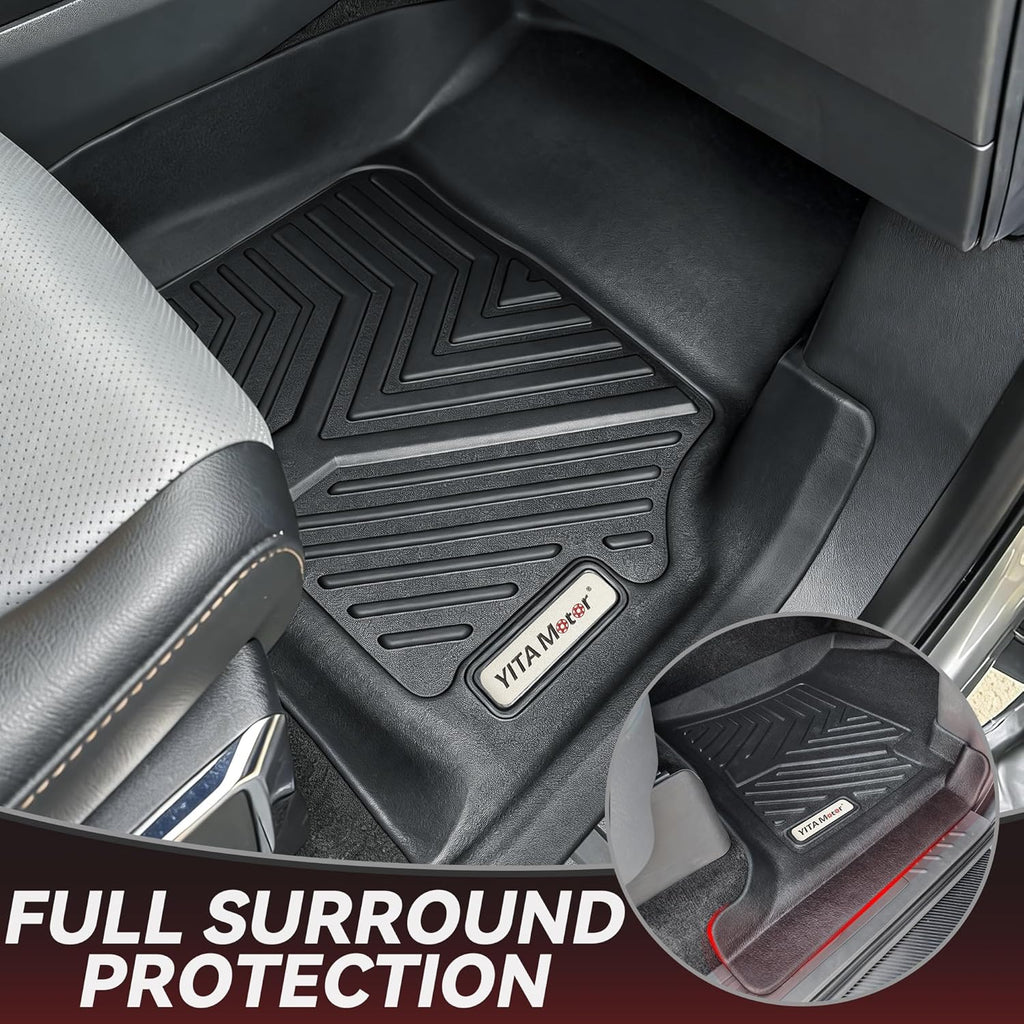 YITAMOTOR Floor Mats & Cargo Liner Fit for Mazda CX-5 2017-2021, TPE All Weather Custom Fit Floor Liners for Mazda CX5, 1st & 2nd Row and Trunk Liner Car Mats Set Accessories, Black