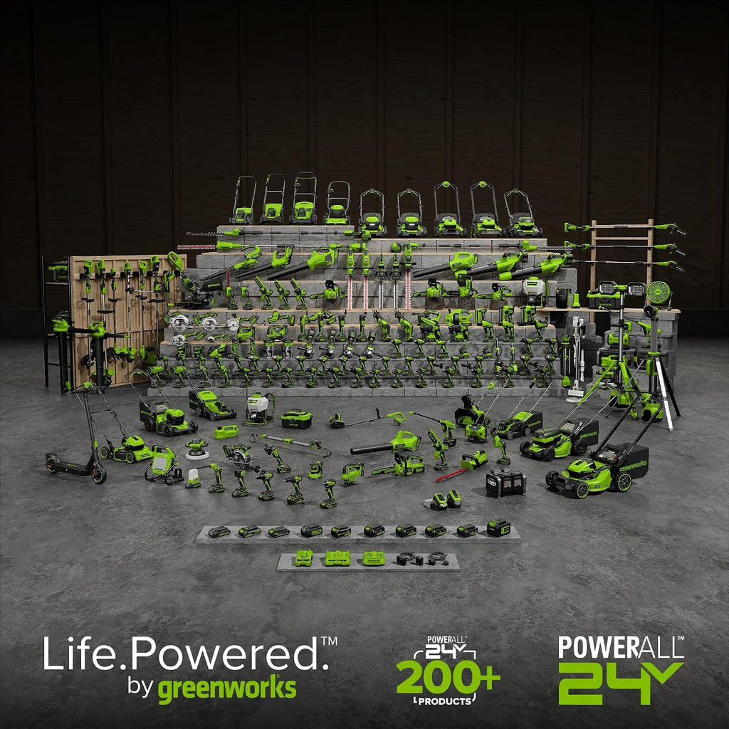 Greenworks 48V (24V x 2) 8-Inch Brushless Edger, (2) 4Ah Batteries and 4A Dual Port Charger Included, ED48L4410