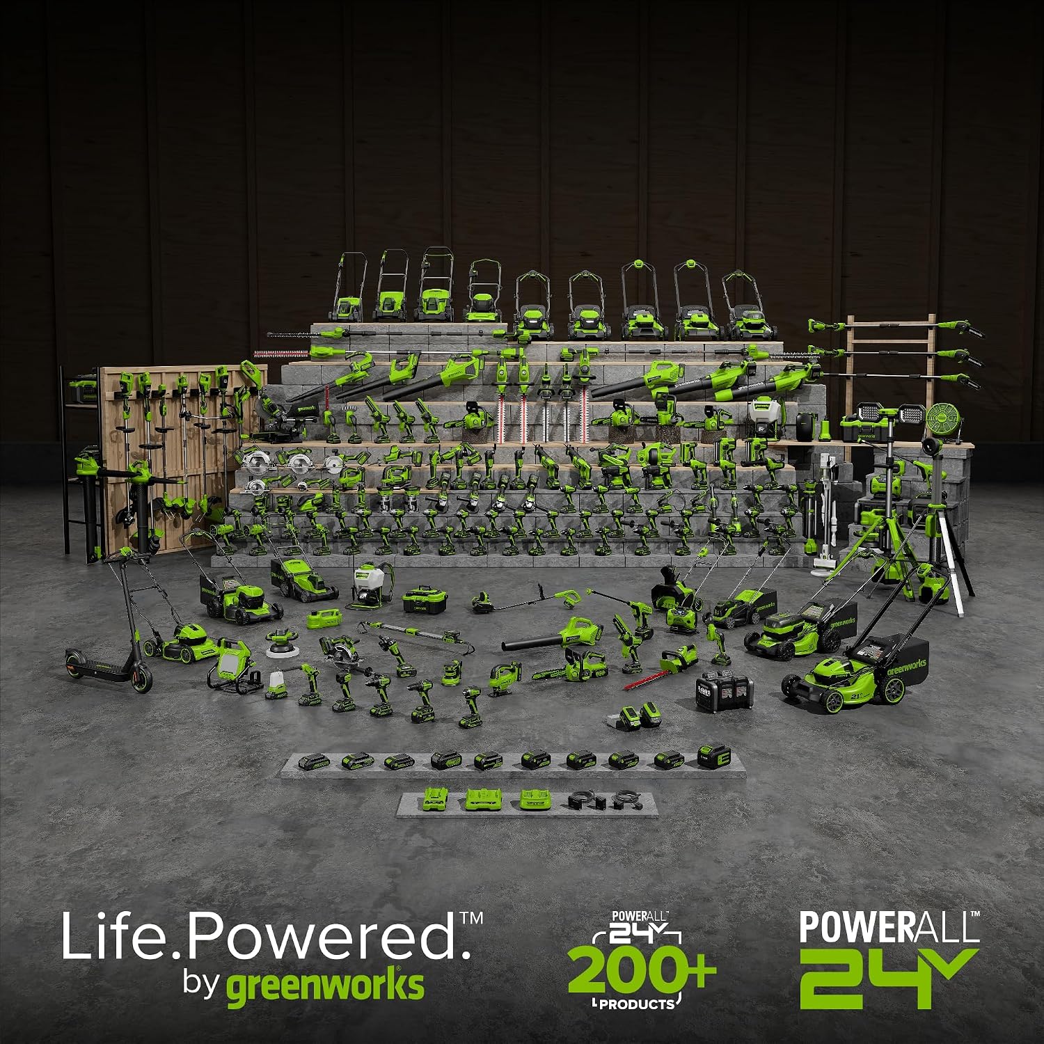 Greenworks 48V (24V x 2) 8-Inch Brushless Edger, (2) 4Ah Batteries and 4A Dual Port Charger Included, ED48L4410
