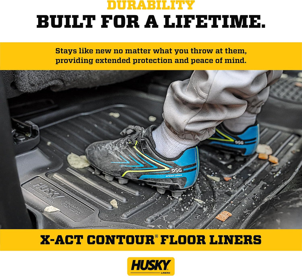 Husky Liners X-act Contour Floor Mats | Fits 2018-2024 Chevrolet Equinox & GMC Terrain | Front Row, 2-pc Black - 55911