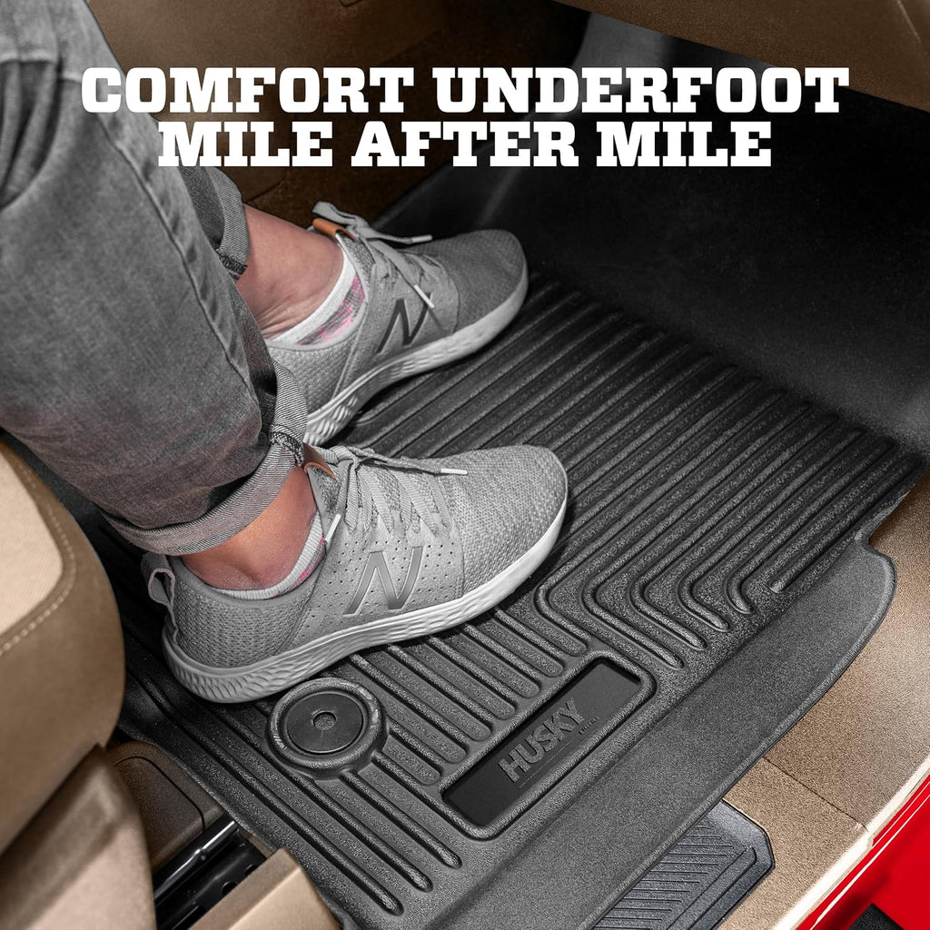 Husky Liners Weatherbeater Floor Mats | Fits 2021-2026 Kia Sorento (Excludes Hybrid) | Front & 2nd Row, 3-pc Black - 95841