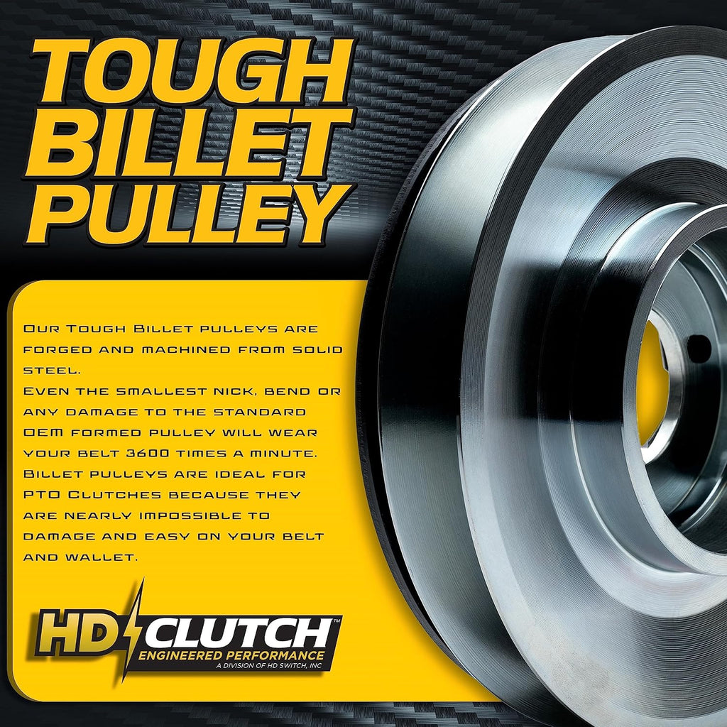 HD Switch GT3.5-VP03 HiTorque 300ftlb (OEM 250) Billet Pulley Electric PTO Clutch Replaces Ogura GT3.5-VP03 w/Replaceable Wire Harness 1.125' Crankshaft 6.45' Pulley Lawn Mower