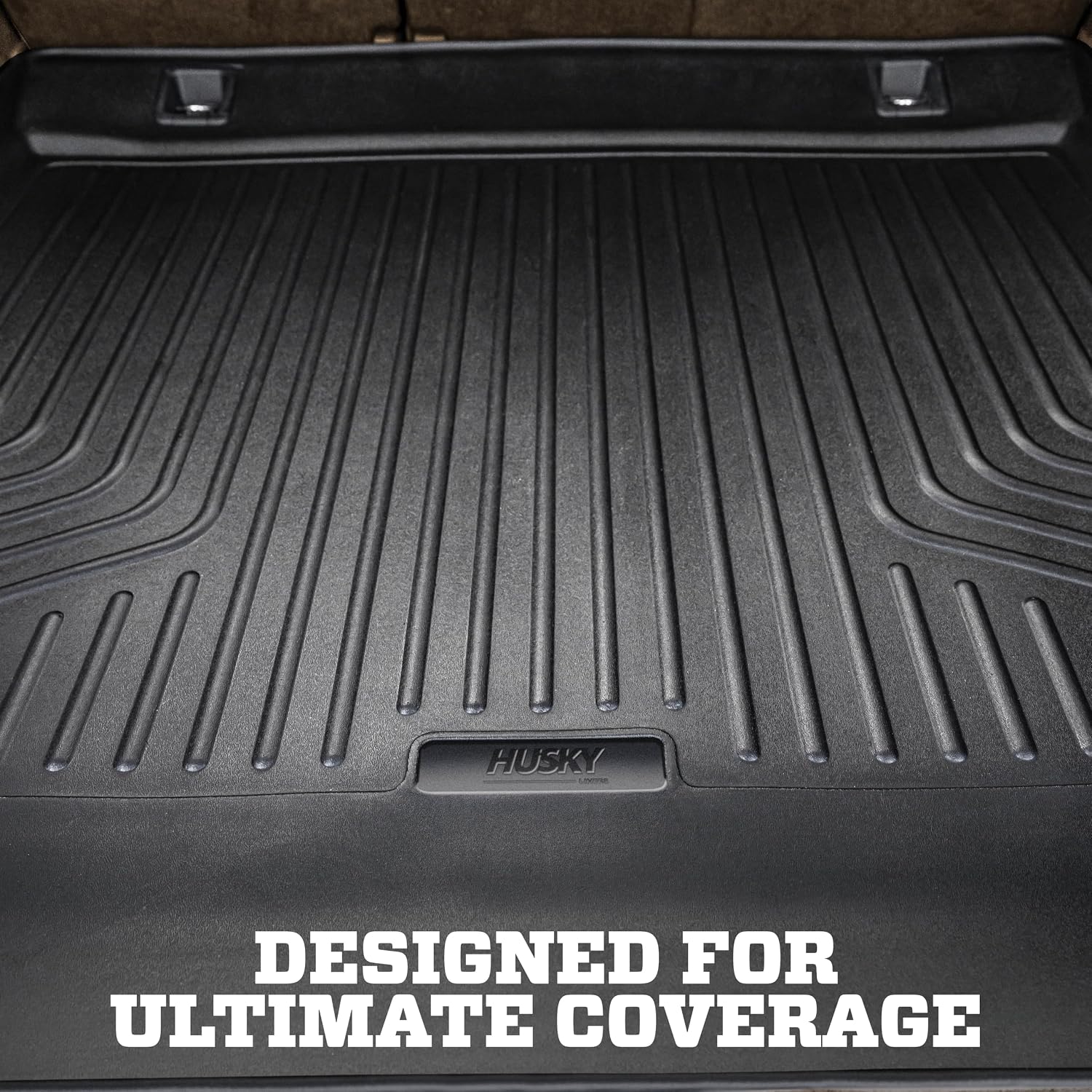 Husky Liners Weatherbeater Cargo Liner | Fits 2009-2015 Honda Pilot (to Back of 2nd Row Over Folded Flat 3rd Row) | Cargo, 1-pc. Black - 24361