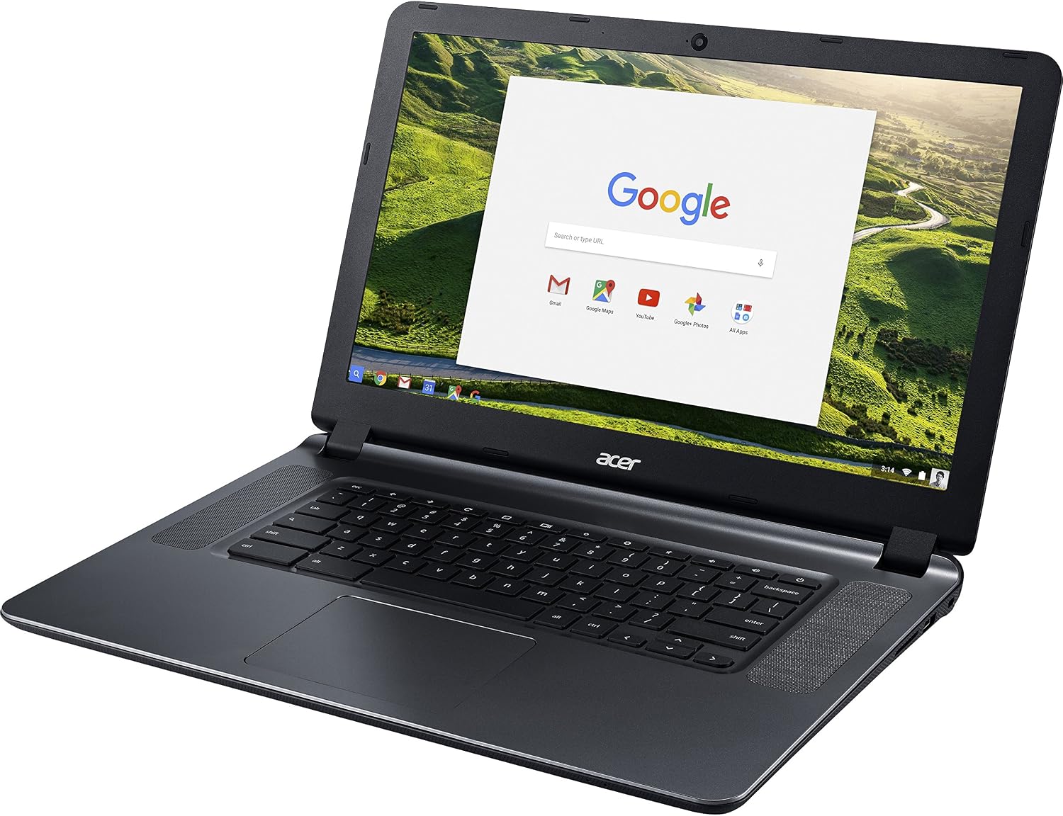 acer Chromebook 15 CB3-532-C42P, Intel Celeron N3060, 15.6' HD Display, 4GB LPDDR3, 16GB eMMC, Granite Gray, Google Chrome