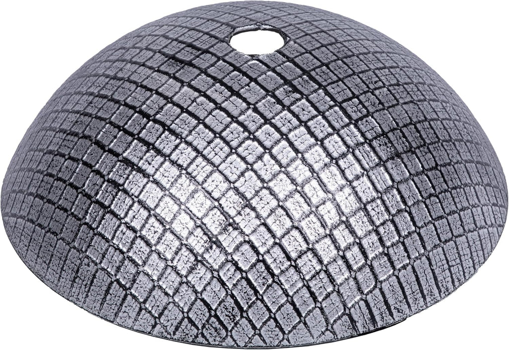 Eden Bath Silver & Black Squares Round Glass Sink Bowl Bathroom Vessel Sink for Vanity Top