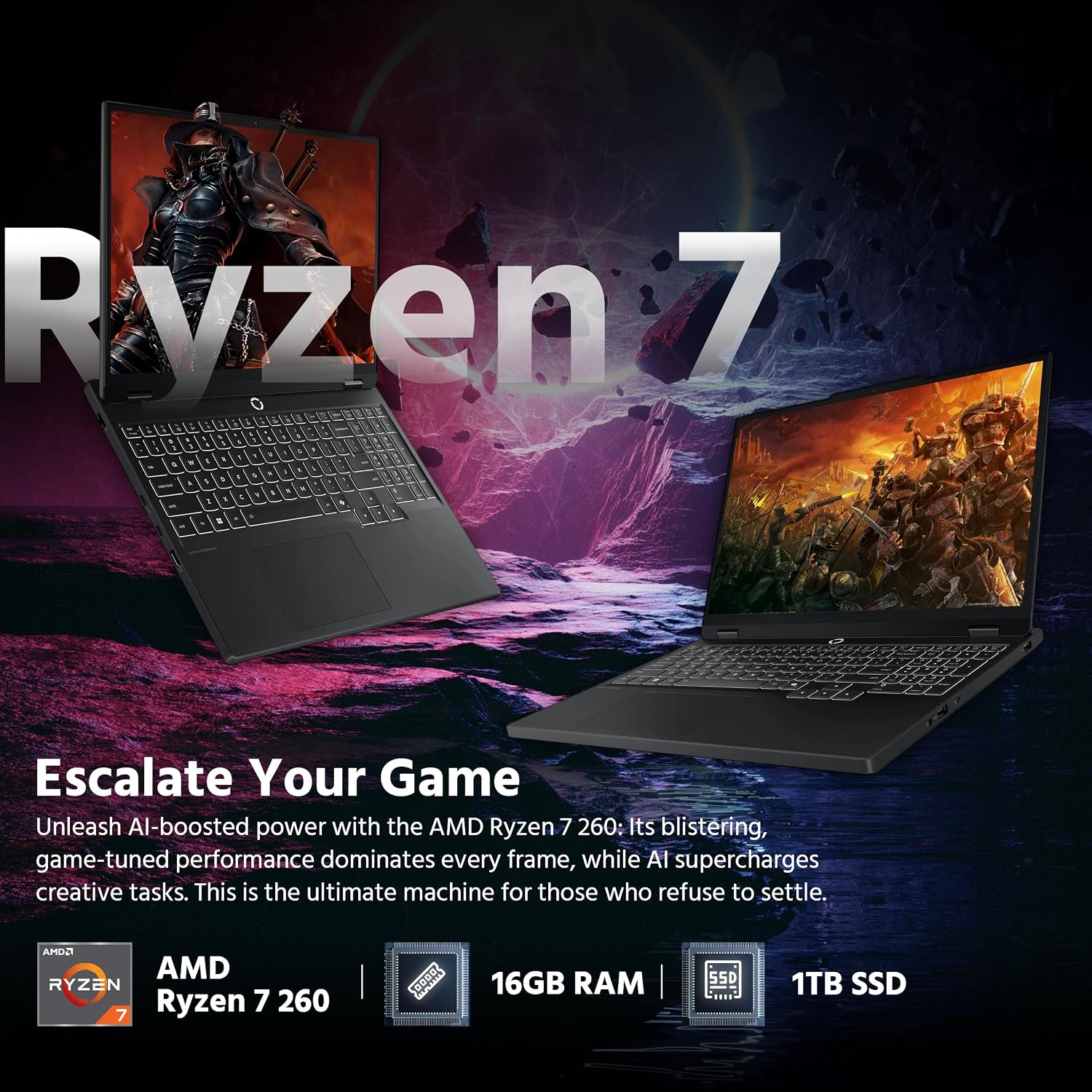 Lenovo Legion 5 15.1' WQXGA 165Hz OLED AI-Powered Gaming Laptop, AMD Ryzen 7 260, GeForce RTX 5060 GDDR7, 16GB DDR5, 1TB SSD, Backlit Keyboard, Wi-Fi, Win 11 Pro, Black, 1TB Docking Station Set