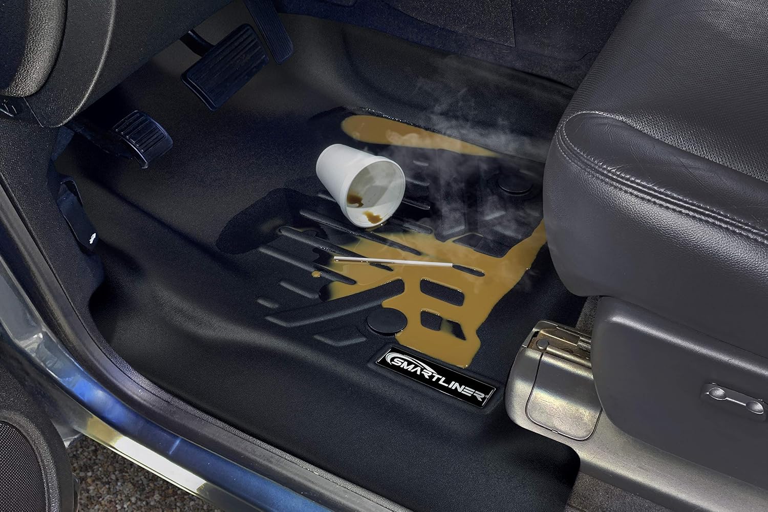 SMARTLINER Custom Fit Floor Mats 1st Row Liner Set for 2004-2008 Ford F-150