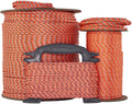 SGT KNOTS #6 Polyester Pull Cord - Small Engine Replacement Cord Rope for Lawn Mowers, Generators & More (3/16in. x 1000ft) Orange with Green Tracer
