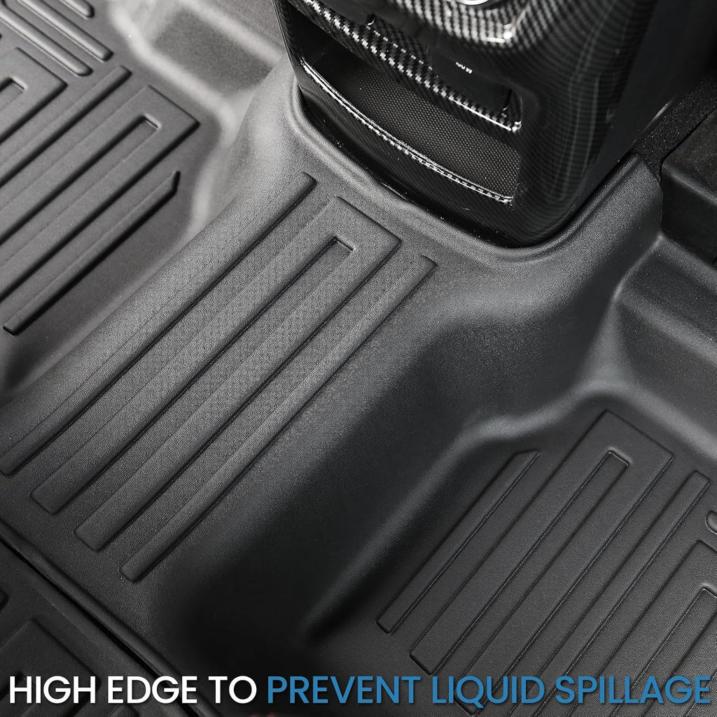 Floor Mats for 2020-2025 2026 Ford Explorer 7 Seats Bench Seat Car Mat Accessories, All Weather TPE Cargo Mat Backrest Mat Active/Platinum