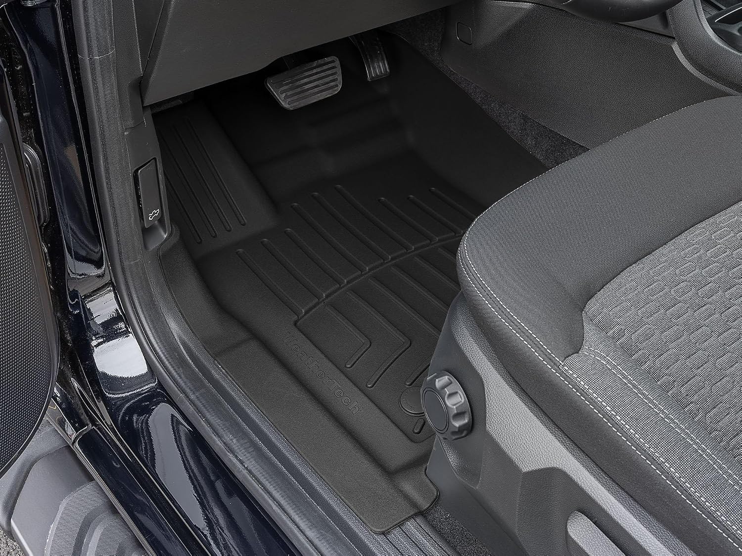 WeatherTech FloorLiner HP Custom Fit Floor Mats for Ford Ranger, Ranger Raptor 1st Row (4418491IM), Black