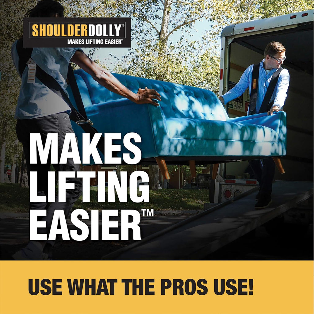 Shoulder Dolly Moving Straps - Lifting Strap for 2 Movers - Move,Lift,Carry,and Secure Furniture,Appliances,Heavy,Bulky Objects Safely,Efficiently,More Easily Like The Pros - LD1000,(Pack of 8)