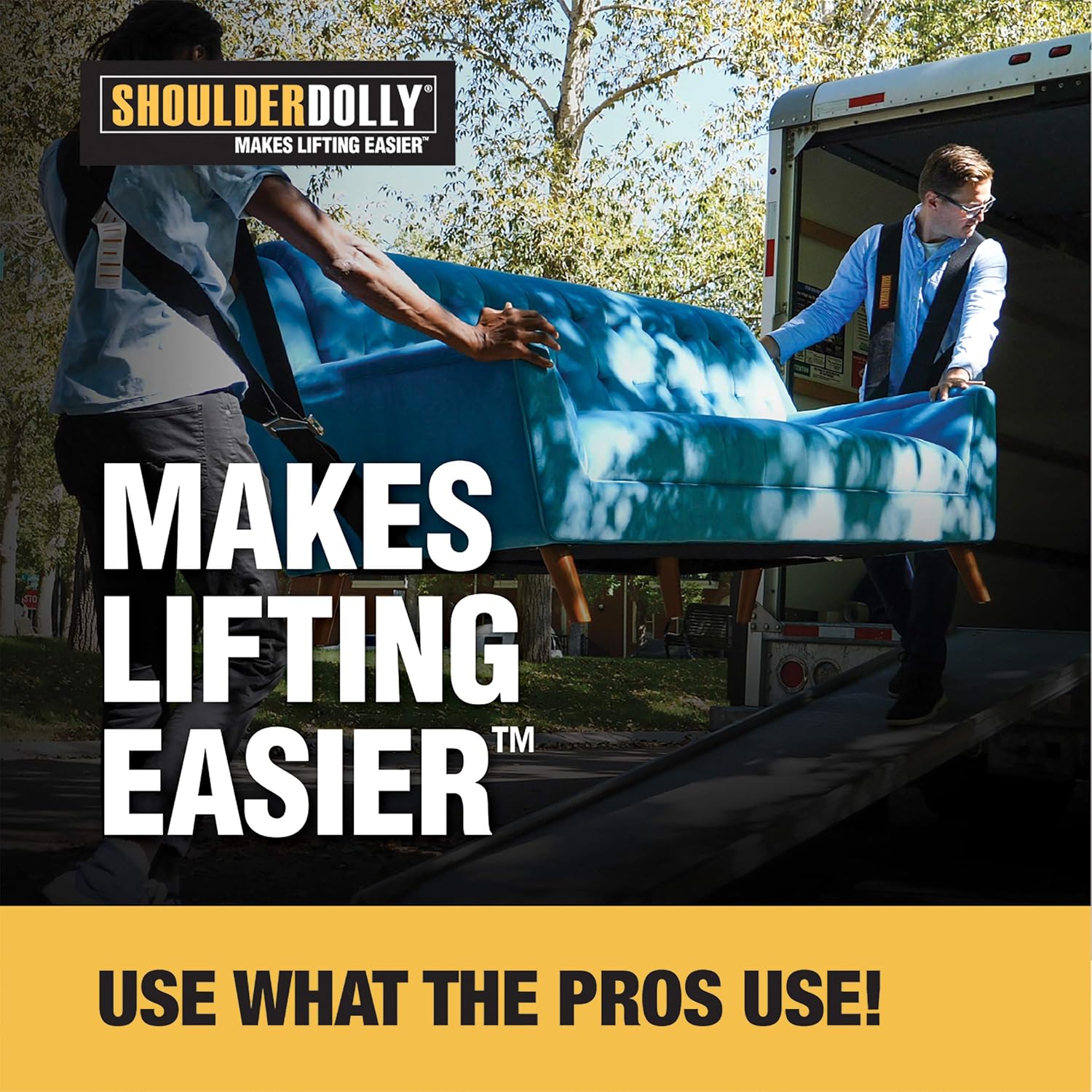 Shoulder Dolly Moving Straps - Lifting Strap for 2 Movers - Move,Lift,Carry,and Secure Furniture,Appliances,Heavy,Bulky Objects Safely,Efficiently,More Easily Like The Pros - LD1000,(Pack of 8)