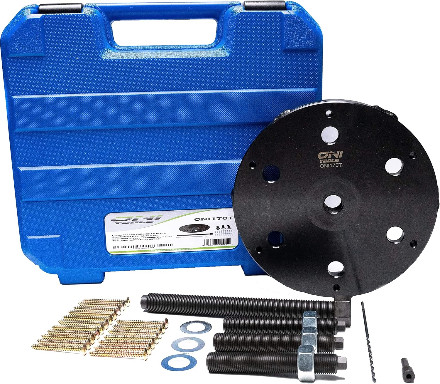 Oni Tools Cummins 3164780 Crankshaft Rear Main Oil Seal Wear Sleeve Remover and Installer Alternative Tool Kit for ISX QSX ISX15 ISX12 Engine Heavy Duty Diesel Automotive Specialty Set