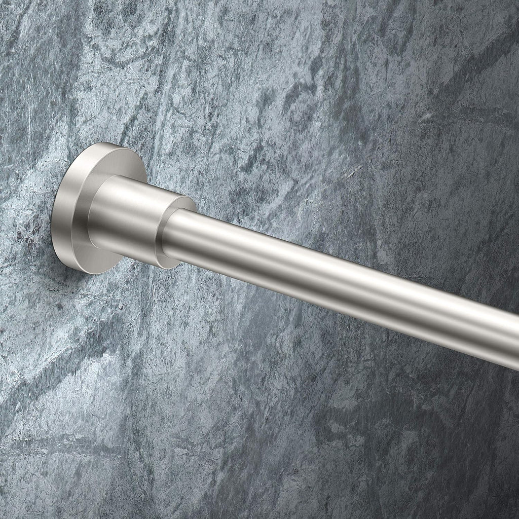Gatco 829SN Modern Minimalist Straight Shower Rod Set, 60 Inch, Satin Nickel